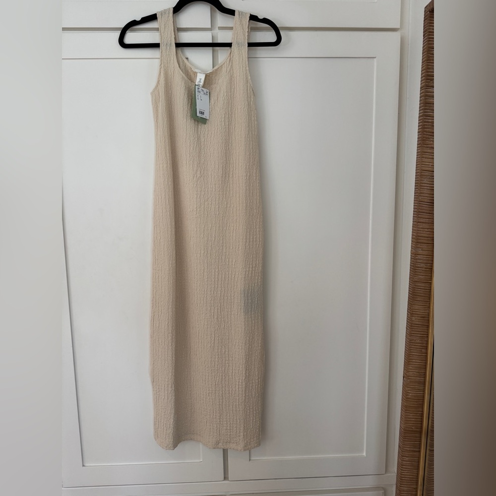 NWT H&M Pool Cover Up Cream Dress Size Small